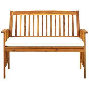vidaXL Zahradní lavička s polštářem 119 cm masivní dřevo akácie