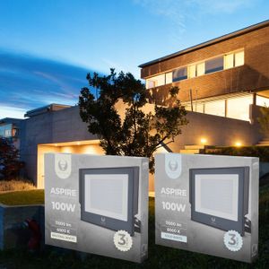 Forever Light Fluter Flutlichtstrahler Floodlight LED ASPIRE Außenbeleuchtung 100W 11000lm 230V IP66 Neutralweiß
