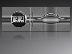 6116 Dixtime Digitálne dizajnové nástenné hodiny, moderné hodiny do obývacky 35x100cm