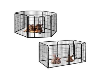 JEOBEST® Hundekäfig faltbar,Hundebox Transportbox Mobile für Katzen/ Hasen/ Nager/ Kaninchen/ Geflügel