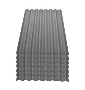 Onduline Easyline Dachplatte Wandplatte Bitumenwellplatten Wellplatte 7x0,76m²  - grau