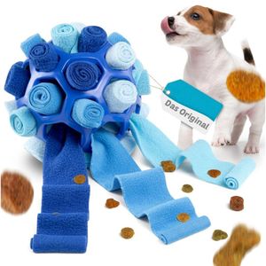 Tierball Snack Schnüffelball,Hundespielzeug,Innovatives Intelligenz und Schnüffelspielzeug,ball mit schnur,Hundetraining für alle Hunderassen,Blau