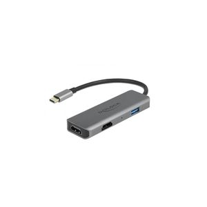 Delock USB Type-C zu Dual HDMI Adapter mit 4K 60 Hz und USB Port