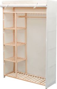 2024 Moderne Kleiderschränke Schrank Stoff und Kiefernholz 110 x 40 x 170 cm 495542
