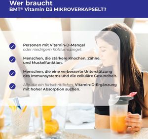 Biostile BMT® D3 Witamina – Mikrokapsułkowana witamina D3 dla zdrowych kości i zębów