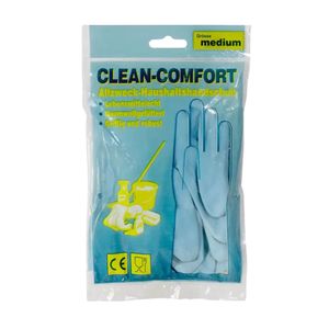 AMPri Clean Comfort Latex Haushaltshandschuhe 1 Paar blau Gr. M