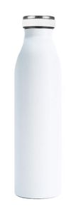 Steuber Edelstahl Thermo Trinkflasche 500 ml doppelwandige Isolierflasche mit auslaufsicherem Deckel, Weiß