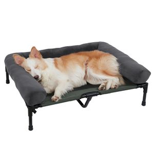 WISFOR Dog Lounger Dog Bed Cat Bed Sleeping Place Relax Lounger with Plush Dog Mat, 90x70x28cm (Velikost: L)