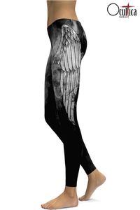 Ocultica - Damen Winged Leggings BLACK XL