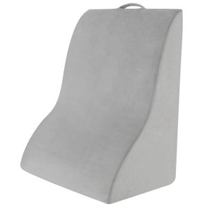 COSTWAY Lesekissen für Bett und Sofa, Venenkissen zum Beine hochlagern, Keilkissen mit waschbarem Bezug, Stützkissen Grau
