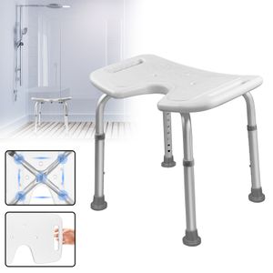 LZQ Sprchová stolička pre vek Sprchová stolička 37-51 cm Výškovo nastaviteľné sedadlo do sprchy Protišmyková stolička do kúpeľne z hliníka a plastu Sedadlo do kúpeľne do 135 kg