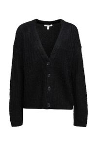 Esprit Mit Alpaka: Cardigan mit Strickmuster, black