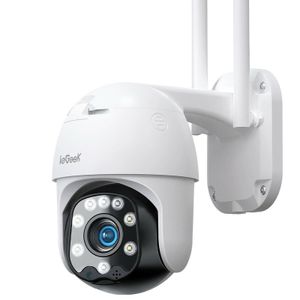 ieGeek Überwachungskamera Aussen WLAN, PTZ Outdoor Kamera WIFI 1080P mit 355°/90°Schwenkbar, 30M Farbnachtsicht, Automatische Verfolgung, Onvif, IP65, 1 Stücke