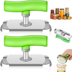 2 Stück Effortless Arthritis Jar Opener, Can Opener, Dosenöffner Senioren, Glasöffner Schraubdeckelöffner, Deckelöffner Schraubgläser Verstellbarer Glasöffner, für Familie, Picnic (A)