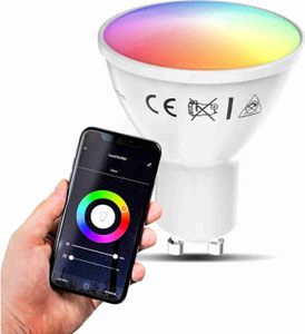 LED WiFi Leuchtmittel RGB CCT Lampe dimmbar Smart Birne GU10 Alexa Google 5,5W