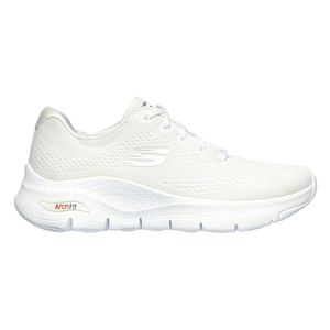 Skechers Arch Fit - Big Appeal, Damen Strick Sneakers, Sportschuhe in weiß, Air Cooled Memory Foam Fußbett, in der Maschine waschbar