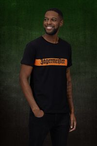 Jägermeister T-shirt schwarz Orange in Größe M Uni