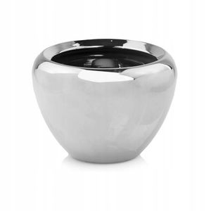 Keramische Schale Topf 16 cm Silber