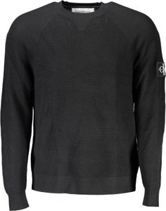 Calvin Klein Schwarzer Wollpullover mit Logo – L