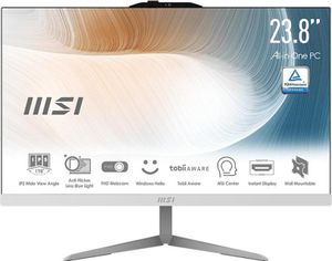MSI Modern AM242 12M-632IT Intel® Pentium® Gold 8505 60,5 cm (23.8") 1920 x 1080 Pixel All-in-One-PC 4 GB DDR4-SDRAM 128 GB SSD Windows 11 Pro Wi-Fi 6 (802.11ax) Weiß