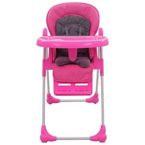dětská vysoká židle vidaXL růžová a šedá