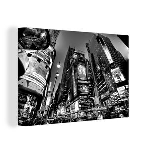 OneMillionCanvasses® - Leinwandbilder - 120x80 cm, New York - USA - Schwarz - Weiß, Wandbilder Kunstdruck Wanddekoration - Wanddekorationen - Wohnzimmer