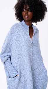 Damen Panga Jeans Strickjacke Melange - Einheitsgröße Damen Panga Jeans Strickjacke Melange - Einheitsgröße