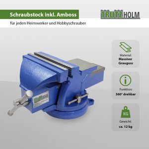Schraubstock parallel 360° drehbar mit Amboss für Werkbank 150 mm / 6"