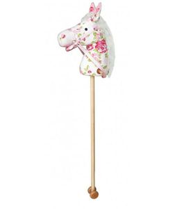 Sweety Toys 5123 Steckenpferd, My Little Flower,Blumenmuster Baumwolle Baumwolle-sehr edel- mit FunktionGalopp und Pferdegewieher