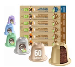 ORGANIC COFFEE FLAVORED BOX | 60 priemyselne kompostovateľných² kávových kapsúl pre kapsulové kávovary Nespresso®³ |La Natura Lifestyle