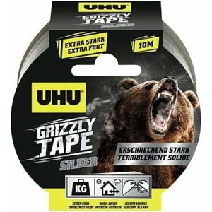 UHU PE-Gewebeband GRIZZLY TAPE silber 49 mm x 10 m