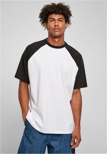 Pánské tričko Urban Classics Organic Oversized Raglan Tee white/black - XL