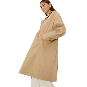 Dorothy Perkins - Jednoradový kabát pre ženy DP3510 (M-L) (krémová farba)