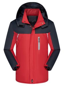 Herren Atmungsaktiv Strickjacken Outdoorjacke Mit Abnehmbare Kapuze Packbare Übergangsjacke, Farbe: Rot, Größe: 2xl