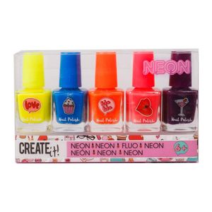 Create It! Nail Polish Neon 5-pack In Disp.