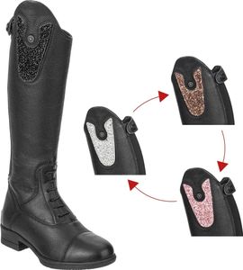 Suedwind Jazdecké topánky pre deti Nova Kids Fun Leather Convertible Detské jazdecké topánky Black 35 N