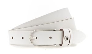 H.I.S 25mm Leather Belt W105 White