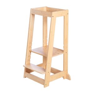 roba Lernturm nach Montessori - Sicherer Tritthocker für Kinder - Ideal als Küchenhelfer - Bis 80 kg belastbar - em Bambus Holz