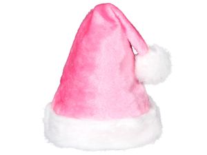 Weihnachtsmütze Nikolausmütze Plüsch rosa wm-92