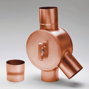 Wasserverteiler Wasserweiche Kupfer DN 76 - 120 inkl. Adapter, Durchmesser:Ø 100