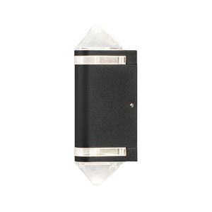 Konstsmide Modena Aites II Up & Down schwarz lackiertes Aluminium, klares Acrylglas 7519-750