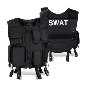 Black Snake® SWAT Einsatzweste taktische Weste schwarz Paintball Softair Gotscha Brustschutz - XL/XXL - SWAT