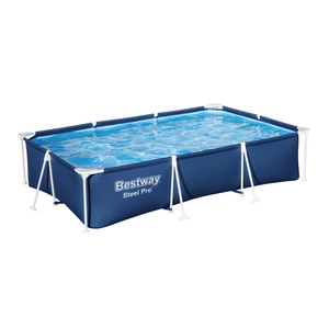 Bestway® Steel Pro™ Frame Pool ohne Pumpe 300 x 201 x 66 cm, dunkelblau, eckig