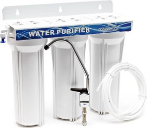 Naturewater NW-PR303 3 Stufen Wasserfilter, 5 µ, Ø60 mm PP Kartusche, Filter Wandhalterung, Filterschlüssel, Sedimentfilter Aktivkohleblock Aktivkohlegranulat, 2,5 m Schlauch Naturewater NW-PR303 3 Stufen Wasserfilter, 5 µ, Ø60 mm PP Kartusche, Filter Wandhalterung, Filterschlüssel, Sedimentfilter Aktivkohleblock Aktivkohlegranulat, 2,5 m Schlauch