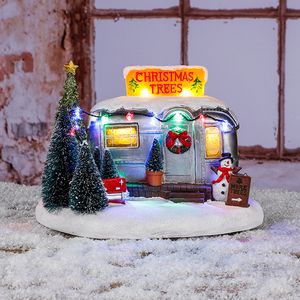 LED Weihnachtsstadt "Baumverkauf" 10 LEDs