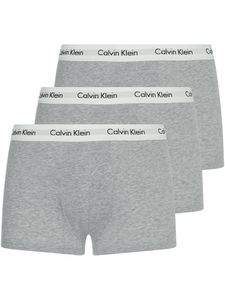Calvin Klein Herren Boxershort 3er Pack Low Rise Trunk Grau, Größe:S