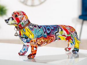 Casablanca figurka, pes, street art, motiv jezevčíka, graffiti, pryskyřice, vícebarevná, , d. 11,5 cm, š. 36 cm, v. 20 cm 36767
