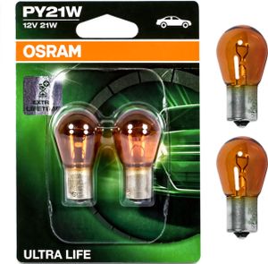 OSRAM ULTRA LIFE PY21W BAU15s 12 V/21 W (opakowanie 2 blistry)