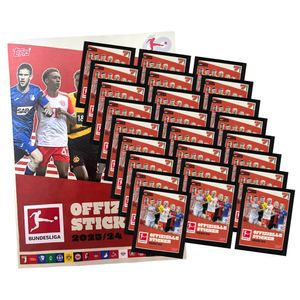 Topps Bundesliga Sticker 2024 - Fußball Sammelsticker - 1 Album + 25 Tüten