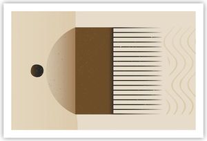 Poster - Poster ohne Rahmen - Abstraktion Geometrisch Boho - 91,5x61 cm - Wand Bild - Wanddeko - Wandbilder - Kunstposter - Wandposter - Bilder - Kunstdruck - Wanddekoration - Wandbild P2XAA91x61-4826